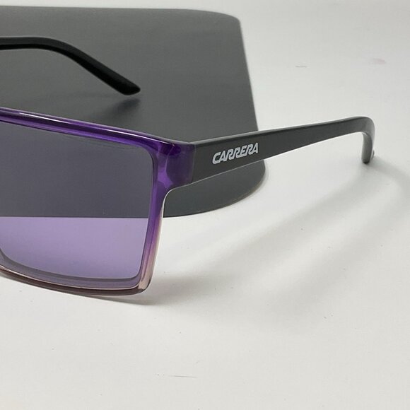 Carrera 6630 Shield Flat Top Sunglasses 03D4TJ Violet Shaded Black main image 5